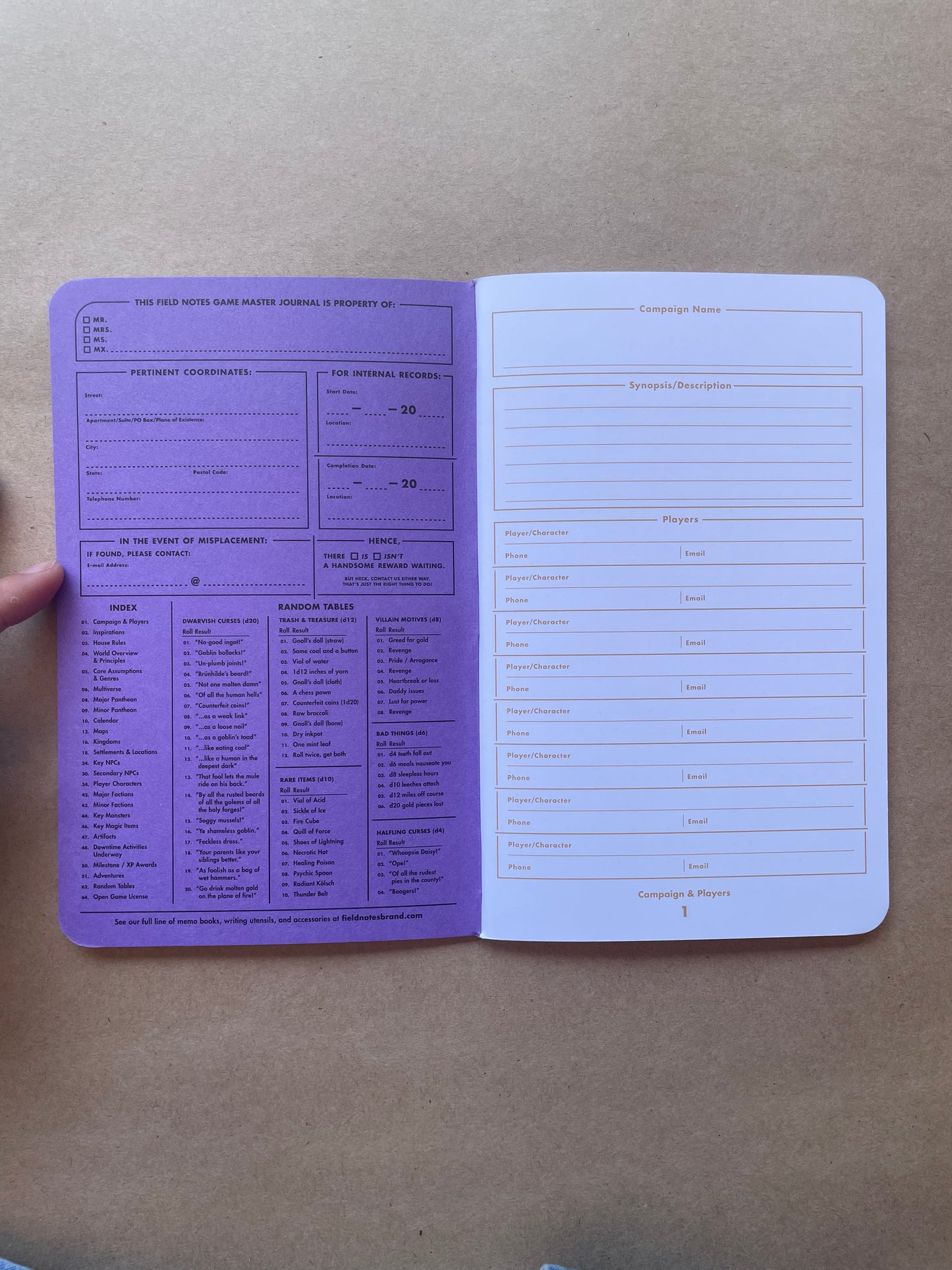 Field Notes 5E Gaming Journal - Game Master 2-PACK