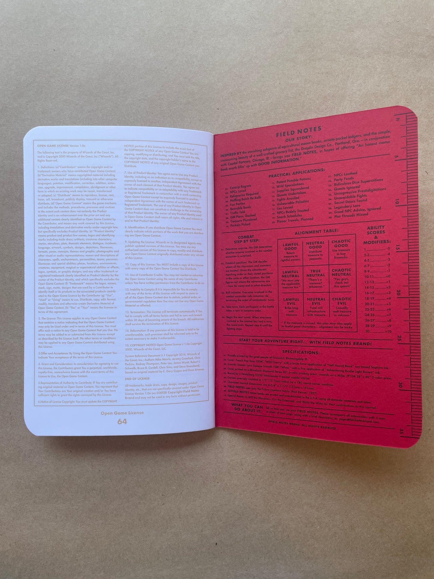 Field Notes 5E Gaming Journal - Character 2-PACK