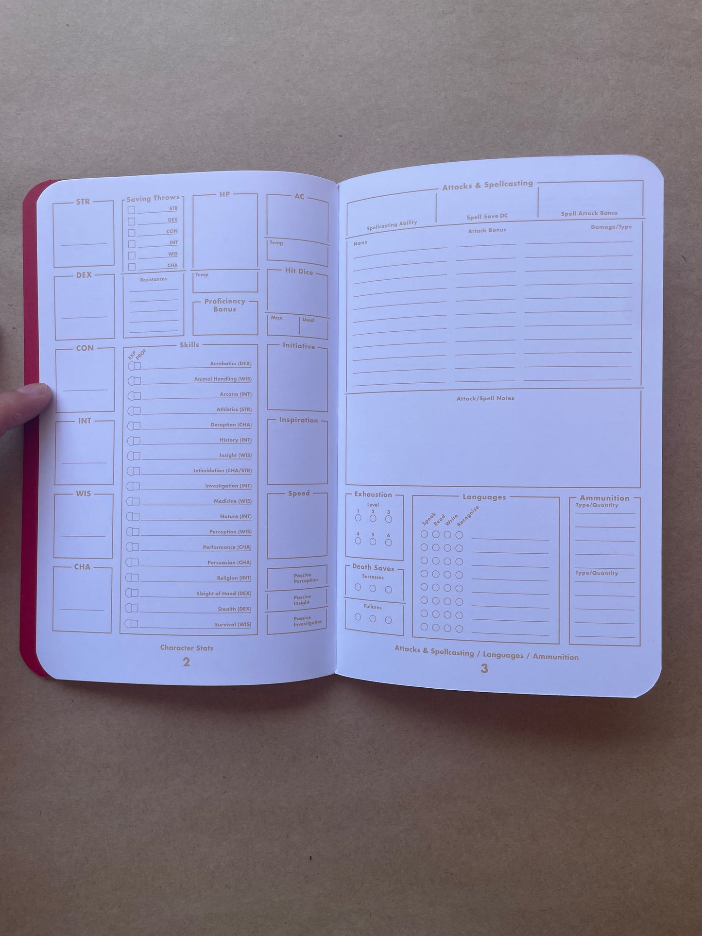 Field Notes 5E Gaming Journal - Character 2-PACK