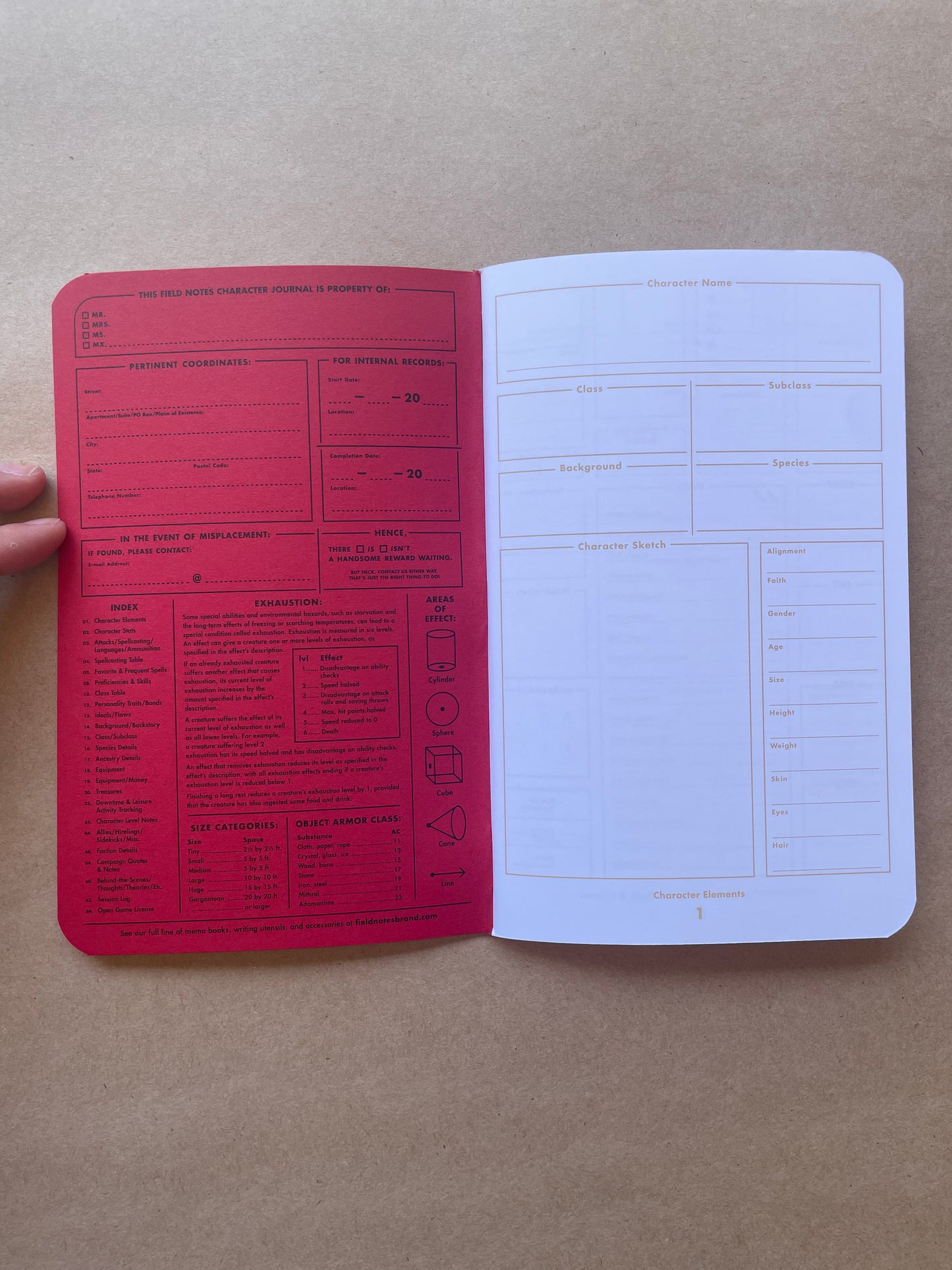 Field Notes 5E Gaming Journal - Character 2-PACK